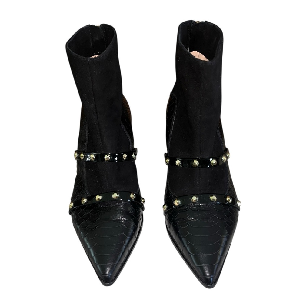 VINCI The Valentina Leather Block Heel Boot Size 38 (US Size 7.5-8) Like New - Picture 5 of 10